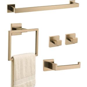 5-Piece Bathroom Hardware Set, Compatible with Champagne Bronze