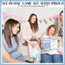 Dunzoom 461 Pcs Funny Baby Shower Games with Prizes for Guests Game Player Winners Gifts Include Plastic Tumbler Notebook Ballpoint Pen Gift Bag, All in One Set(Blue)