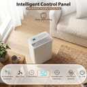 55Pints Dehumidifier with Drain Hose, 5,500 Sq.Ft Dehumidifier for Basement, 5L/1.32 Gallon Tank, Energy Star Cert. 42dB, Humidity Display Ring, Humidity Remover for Home, Bedroom & Bathroom