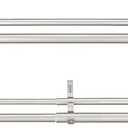 Amazon Basics Adjustable 1-Inch Double Curtain Rod for Windows, Cap Finials, 72" to 144", Nickel