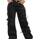 Ryehack Women’s Baggy Jeans Y2k Cargo Jeans Casual High Waist Baggy Denim Cargo Pants with Pockets Streetwear, 3XL