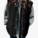 EVALESS Cropped Puffer Vest Women Lightweight Quilted Stand Collar Sleeveless Jackets Fall Winter 2025 Button Zip Up Coat size M