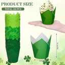 Whaline 180Pcs Green Tulip Cupcake Liners Gradient Green Tulip Muffin Baking Cups Greaseproof Cupcake Wrappers for Spring Wedding Irish Holiday Bridal Baby Shower Party Supplies