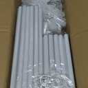 Tall Narrow Shoe Rack 10-Tier Skinny Shoe Shelf Storage for 10-15 Pairs Shoes and Boots, Space Saving Corner Shoe Rack Organizer for Closet, Entryway, Garage, Living Room,White