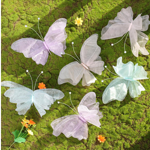 3D Hanging Butterfly Decorations, Butterfly Birthday Party Decorations, 6 Pcs Water-Repellent Paper Butterfly Hanging Decorations for Girls, Women, Flower Garden Party Décor