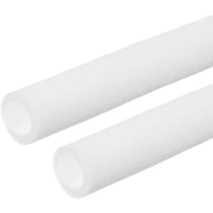 PATIKIL Pipe Insulation Foam Tube, 2 Pack Heat Preservation Foam Pipe Outdoor Wrap Pipe Covers 7/8" (22mm) ID x 1-1/4" (32mm) OD x 6.6 ft for Handle Grip HVAC Units, White