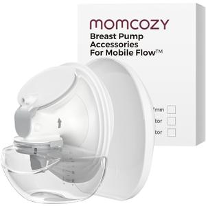 Momcozy Upgrade Original Replacement Accessories for Upgraded Mobile Flow | Upgraded M9,Original Upgraded M9 Breastfeeding Parts, Full Set Parts,1 Pack (Full Set 2.0-24mm, White)