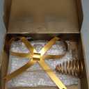 Gejoy Large 10 x 9'' Christmas Metal Bow Tree Topper Christmas Metal Gold Bow Decoration Topper Ornaments for Xmas Tree Garland Wreath Indoor Outdoor