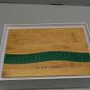 ALTA VIBES Large Bamboo Storage Box - With Lock, Smell Proof Jars, Tray - Grinder, Decorative Wooden Organizer, 4 Smell Proof Glass Jars & Accessories (Green)