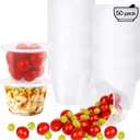 16 OZ [50 Set] Plastic Deli Food Storage Containers with Leak-Proof Airtight Lids BPA Free Disposable Togo Clear Containers for Soups, Heavy-Duty Ice Cream Microwave Dishwasher Freezer Safe