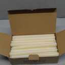 flamecan Ivory Taper Candles, Set of 39 Unscented and Smokeless 10 Inch Taper Candles Long Burning, Paraffin Wax with Cotton Wicks for Burning Approxinately 7-8 Hours Time