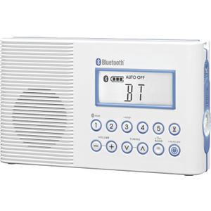 Sangean H202 AM/FM Weather Alert Waterproof Shower Radio, White