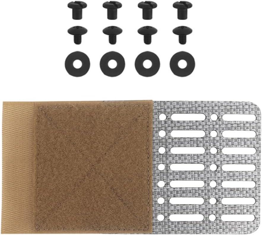 MiOYOOW Molle Extension Panel, Tactical Side Hook Looped Panel, Vest Cummerbund Extension Wing for Vests Chest Rigs (khaki)