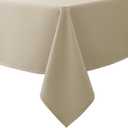 Biscaynebay Textured Fabric Tablecloths 90x132 Inches Rectangular, Natural Water Resistant Tablecloths for Dining, Kitchen, Wedding, Parties etc. Machine Washable