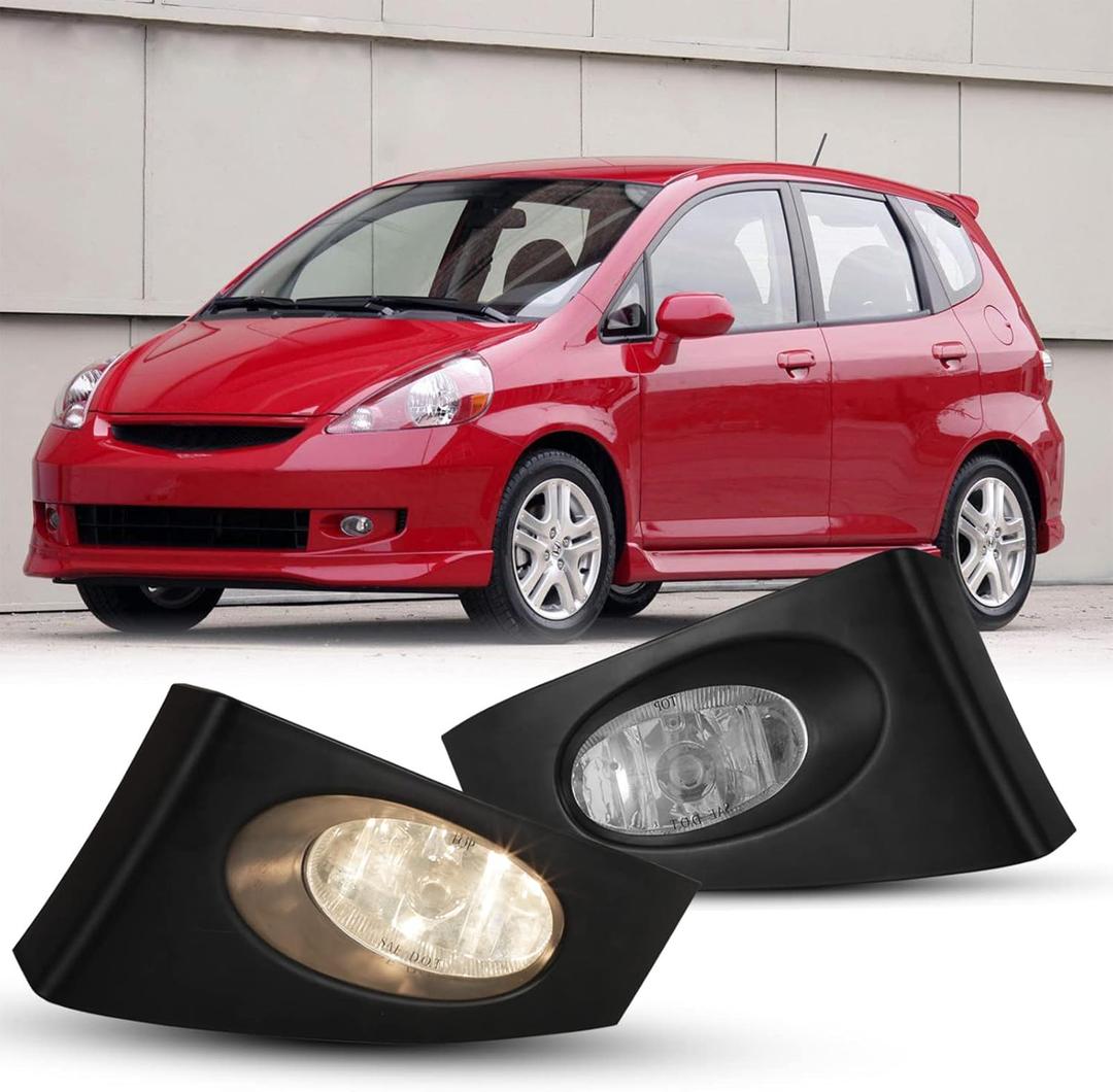 Fog Lights Lamps Assembly For 2006 2007 2008 Honda Fit Driver Passenger Replacement 1 Pair