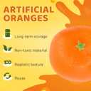 Toopify 16 Pcs Artificial Oranges, Decorative Fake Oranges for Decoration Lifelike, Realistic Fake Fruit Oranges for Christmas Home Kitchen Festival Party Decoration