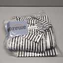 JELLYMONI 100% Natural Cotton Queen Sheet Set, 4 Pieces Black and White Striped Sheets  16" Deep Pockets Bedding Set, Ultra-Soft, Machine Washable (0906)