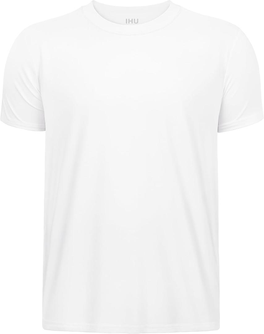 Boys Neon Shirts Dry Fit Athletic T Shirts UPF 50+ Performance Cooling Shirt Short Sleeve Rash Guard Kids Top for Boys Girls (White,14-16 Years)
