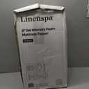 Linenspa Memory Foam Mattress Topper, Queen Size - 2 Inch Gel Infused Memory Foam - Plush Feel - Cooling and Pressure Relieving - CertiPUR Certified