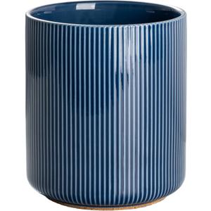 getstar Large Utensil Holder for Kitchen Counter,7.2" Vintage Ceramic Utensils Crocks Utensil Organizer for Spatula Farmhouse Kitchen Decor (Navy)