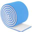 Pawfly Aquarium Filter Floss Roll, 79 x 12 x 1.2 Inch Cuttable Aquarium Filter Pad, Blue and White Aquarium Filter Media Roll for Freshwater Saltwater Fish Tanks & Small Ponds