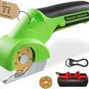 4V 2000mAh Cordless Cardboard Cutter, Electric Box Cutter for Cardboard with 2 Titanium Blades,LED & Safety Lock,Max Cutting1/4",Rotary Cutter for Fabric,Gifts for Men&Women - Neon Green