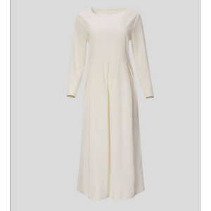 Midi Casual Linen-Feel Dress.L