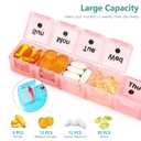 FHORAIN Monthly Pill Organizer 28 Day, 4 Weeks Pill Box 7 Day, XL Weekly Medicine Organizer for Vitamins, Fish Oil, Supplements 