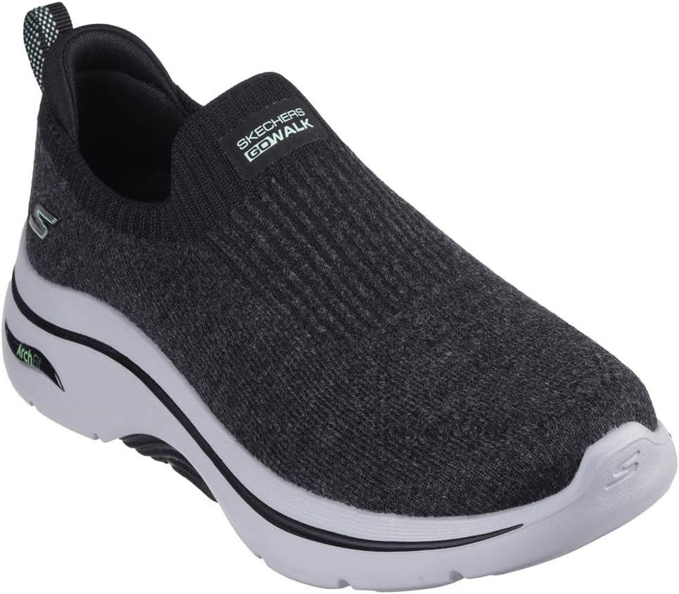 Skechers Womens Go Walk Arch Fit 2.0 Eliza (6.5, Black/Mint)