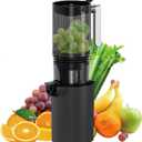 Cold Pressed Juicer,Juice & Pomace Separator,Easy Detachable & Clean,No Blades Slow Masticating,Large Feed Chute,Triple Strainer System,Quick Assembly & Disassembly