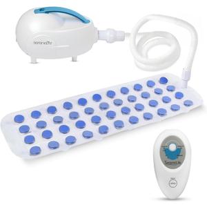 SereneLife Bubble Bath Mat, Bathtub Mat with Air Massage and Remote Control, Waterproof, Non-Slip, Adjustable Bubble Intensity, Aroma Diffuser, 47x14.2 Inch Full Body Spa Massager