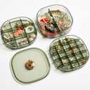 Earring Organizer,Stackable 3-Layers Clear Jewelry Box with Lid,Stud Earring Organizer for Women Girls,Earring Box Display Holder for Earrings Ring Studs Bracelet Necklace Crafts(Green)