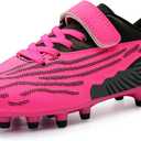 brooman Kids Firm Ground Soccer Cleats Boys Girls Athletic Football Shoes