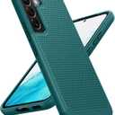 BNIUT for Samsung Galaxy S22 5G Case: Dual Layer Protective Heavy Duty Cell Phone Cover Shockproof Rugged with Non Slip Textured Back - Military Protection Bumper Tough - 6.1inch (Dark Green)