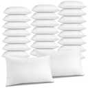 24 Pcs Queen Size Pillows, 30 x 20 Inch Bulk Hotel Pillows Standard Size for Back, Stomach or Side Sleepers Machine Washable, White (24)