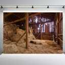 BELECO 9x6ft Fabric Farm Barn Backdrop Barn Nativity Backdrop Bales of Hay Country Photography Backdrop Baby Shower Birthday Photoshoot Nativity Scene Party Decoration Photo Background Props L-0015