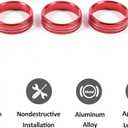 Aluminum Alloy Car Interior Decorations Audio Volume Control Knob for Subaru BRZ Toyota 86 2022 Air Conditioning Knobs Trim Accessories (Air Conditioning Knobs-3Pcs, Red)