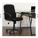 Flash Furniture Fabric Mid-Back Swivel Chair, Black