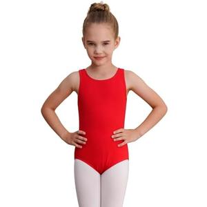 WEGETIT Leotards for Girls Gymnastics Black Sleeveless Leotard Toddler Dance Tank top Kids Ballet Bodysuit 12-14 Years Old