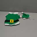 Christmas Dog Shirt with Funny Hat Pet Cute Elf Santa Claus Costume Clothes Cat Small Dog Soft Cotton Xmas T-Shirt Outfit Set  (XS,Neck:9" Bust:15, Elf)