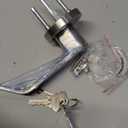 Commercial Door Push Panic Bar, SS304 Panic Bars with Exterior Lever Handle, 38 Exit Device with 3 Keys for Emergency Exit, Suitable for Metal, Wood, and Left/Right Handed Doors (Silver with Lock)