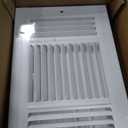 VEVOR 6 x 10 Inch Air Vent Covers, 6-Pack Return Air Vent Cover, HVAC 3-Direction Iron Vent Grilles for Wall & Ceiling, Rustproof Anti-Peeling Air Vents Deflector Adjustable with Metal Damper, White