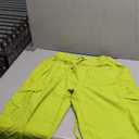 Womens Cargo Joggers Parachute Y2K Pants Lightweight Hiking Travel Scrub Pants Elastic Waist with Drawstring Quick Dry (Large, Lime Green)