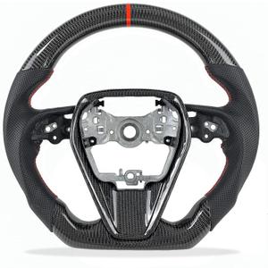 Automotive Carbon Fiber Steering Wheel For Toyota Camry SE XSE XLE 2018 2019 2020 2021 2022 2023 Carbon Fiber Leather Steering Wheel