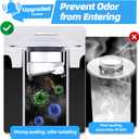 4 x Bathroom Sink Stopper with Anti-Odor, Faster Drainage, Universal Silicone Sink Drain Strainer, with Detachable Hair Catcher Drain Cover, Pop Up Basin Plug for 1.1~1.77 Drain Hole(White)