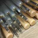 24 Pcs Wedding Umbrellas Bulk, 41 Inch Wedding Stick Umbrellas with Wooden Handle Large Canopy Windproof Rain for Bride Groom Bridal Shower Party Decor (Clear)