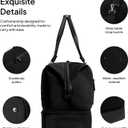 Travel Duffle Bag for Women,40L Weekender Bags Airline Approved Carry On with Shoe Compartment & Waterproof Wet Pocket, Durable Nylon Weekender Overnight Bag for Travel, Gym, Business Trip, Black