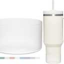 Affute Protective Silicone Boot for Stanley Quencher H2.0 40 30 20 oz & IceFlow Flip 30 20 oz, BPA Free Anti-Noise Anti-Scratch, Stanley Cup Protector Sleeve Cover Boot (Transparent)