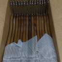 HOUSE DAY Walnut Wooden Hangers 30 Pack, Heavy Duty Wooden Coat Hanger for Closet, Solid Wood Hanger with Non Slip Pant Bar, Smooth Finish Wood Clothes Hangers for Shirts, Suits Jackets, Dress