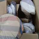 Shintenchi Bar Stools Set of 4 Modern Swivel Bar Chairs, Counter Height Faux Leather Metal Barstools, Upholstered Island Chairs with Back and Footrest, Beige